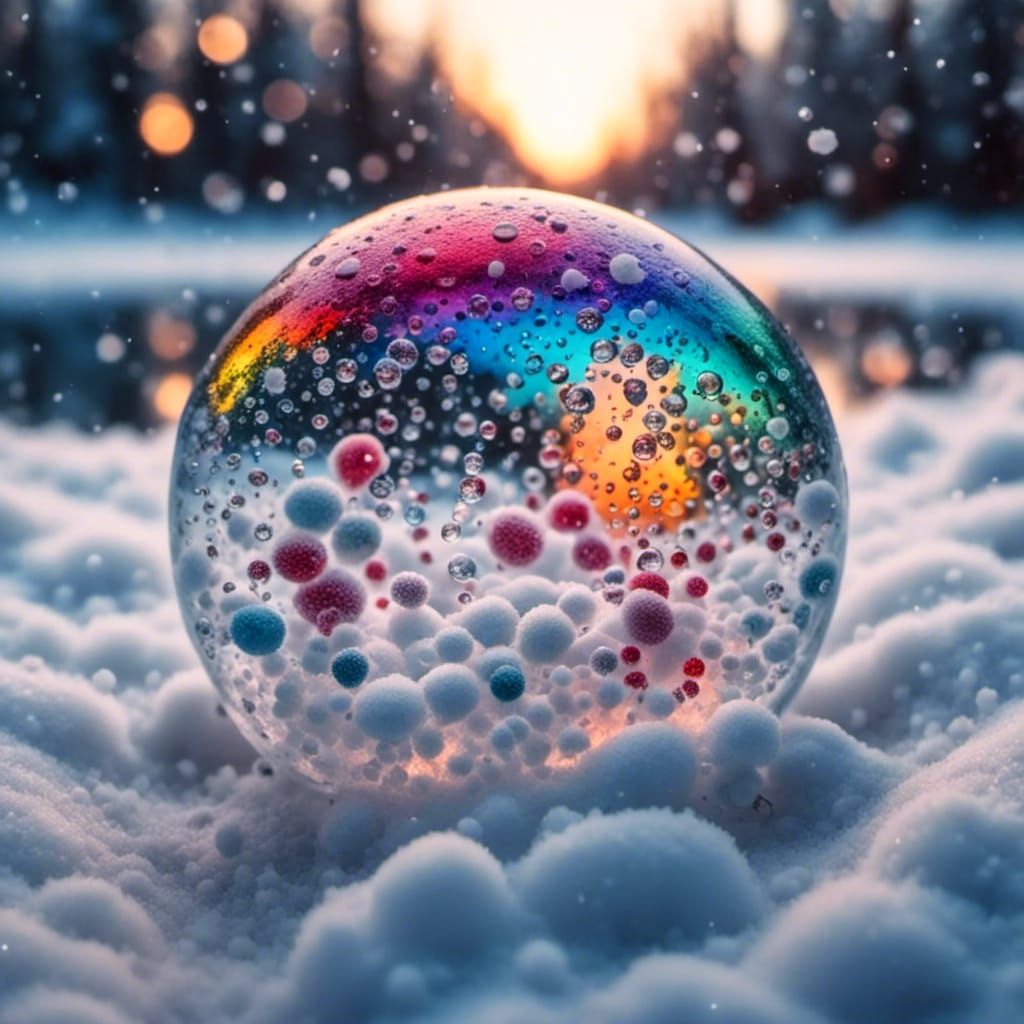 Rainbow Ocean Under Snow: Professional Photography