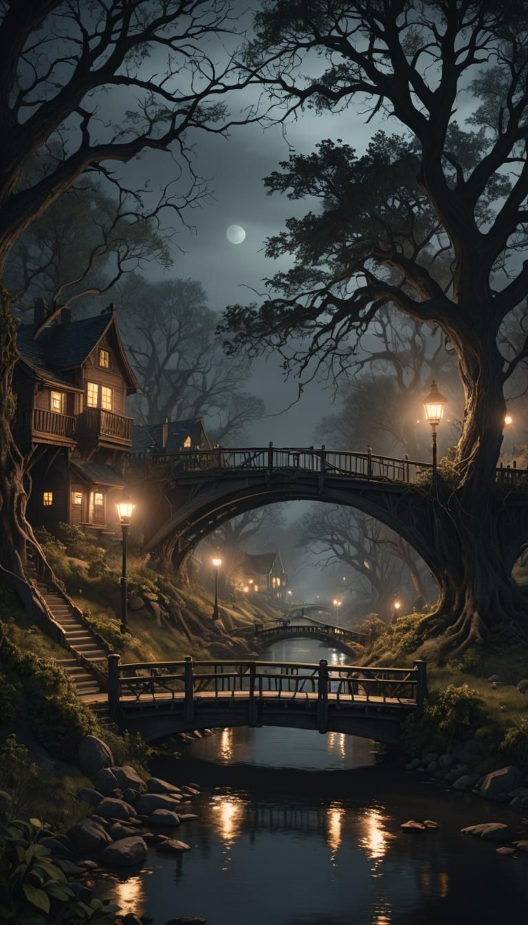 Haunted Bridge: Dark River Concept Art