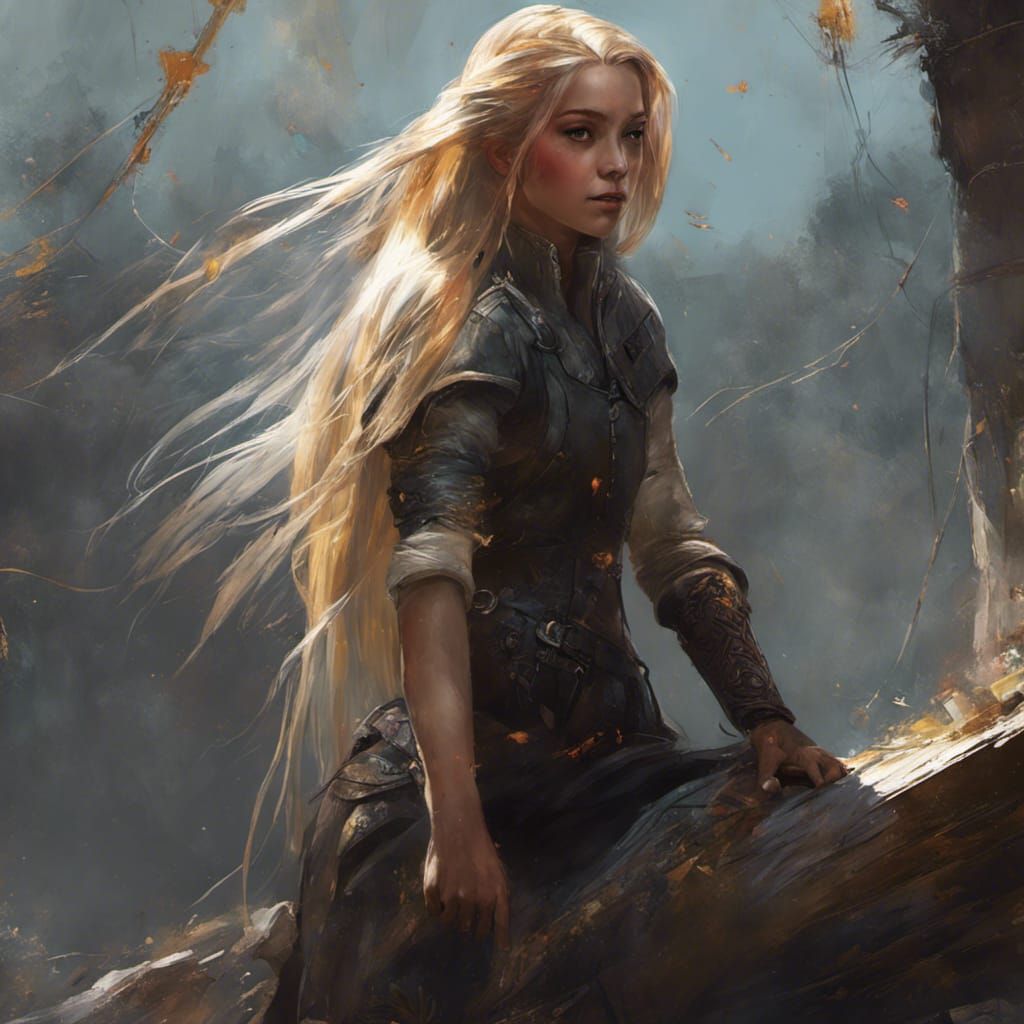 Bald Rapunzel: Powerful Portrait in Dark Style