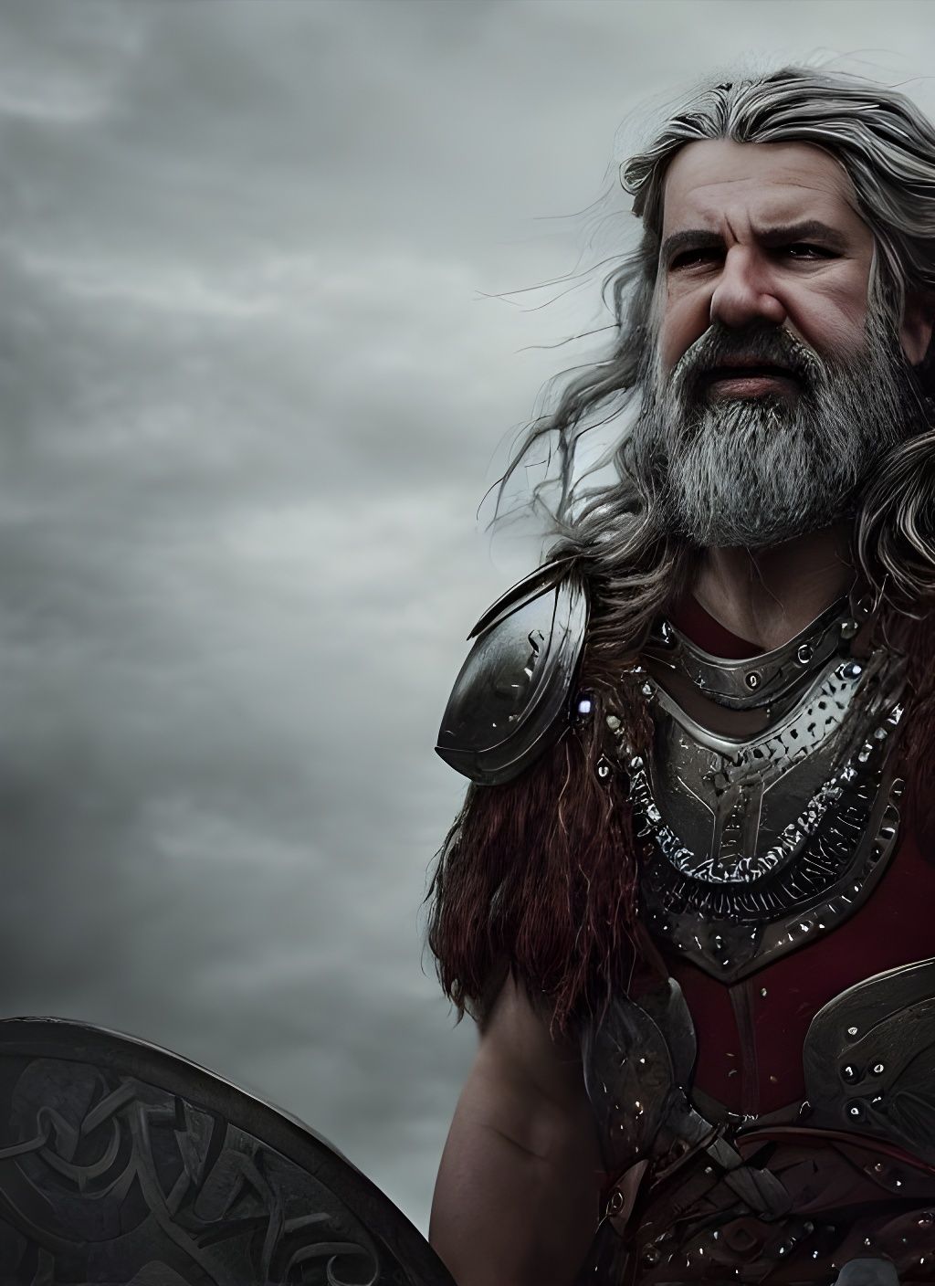 God of Thunder in Viking Armor Concept Art