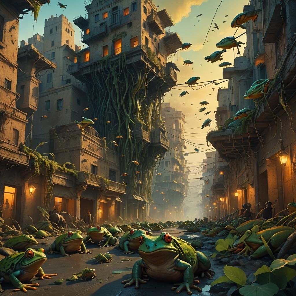 An 1865 frog plague instead of a locust plague near Jericho #1