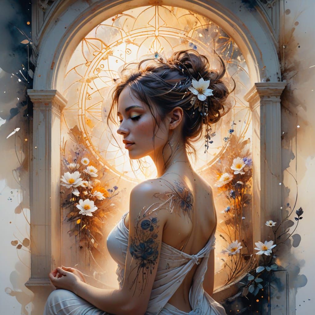 Mystical Meditation Chamber at Golden Hour