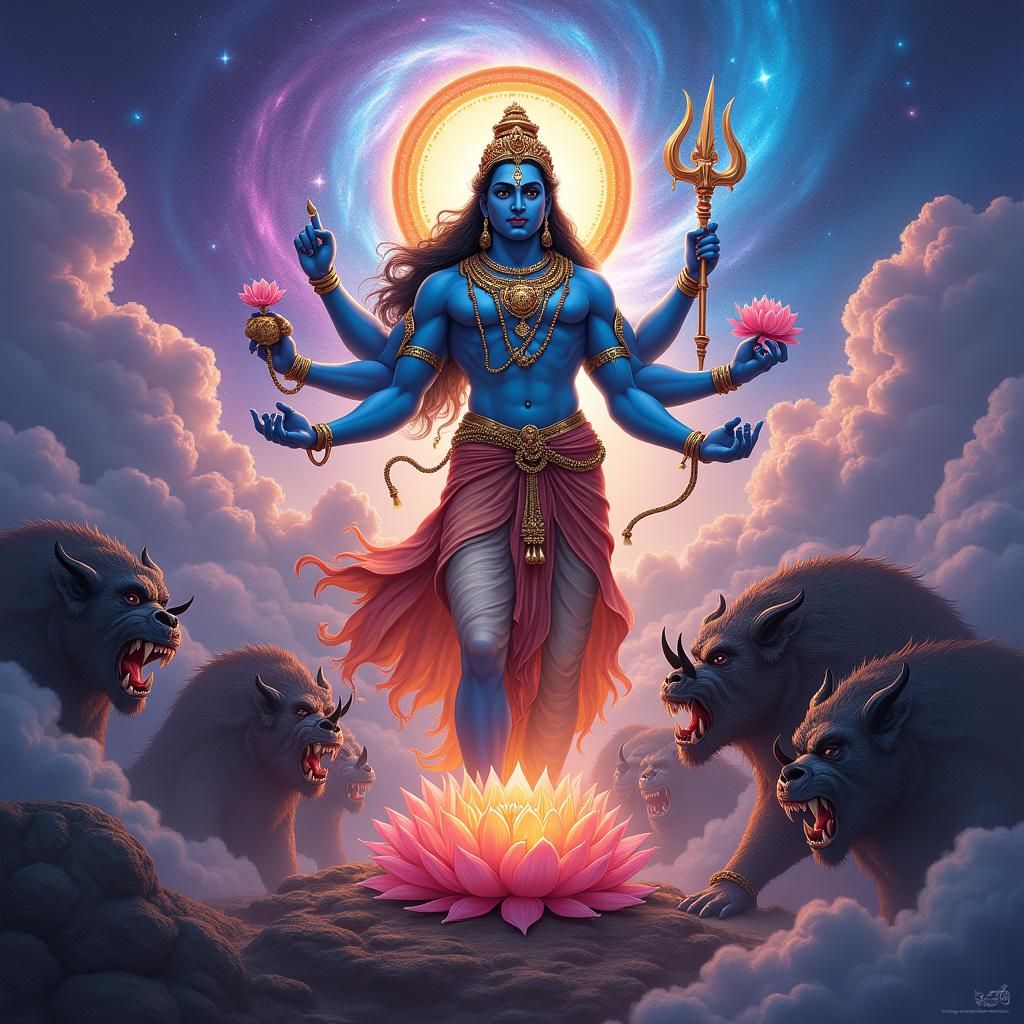Lord Vishnu: Divine Power in a Galaxy