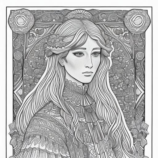 Tragically Sad Coloring Book Page with Details