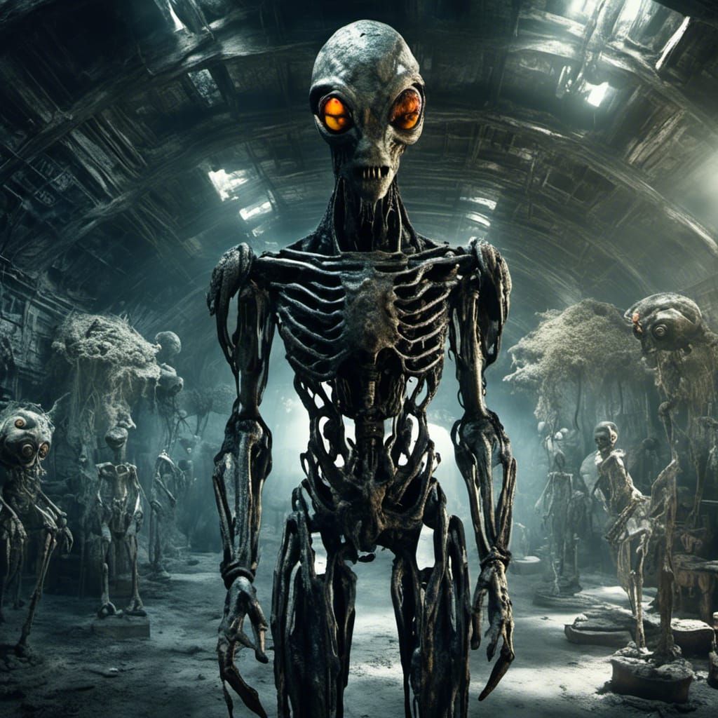 Biopunk Fusion: Human, Atlantis, Alien Species in Space