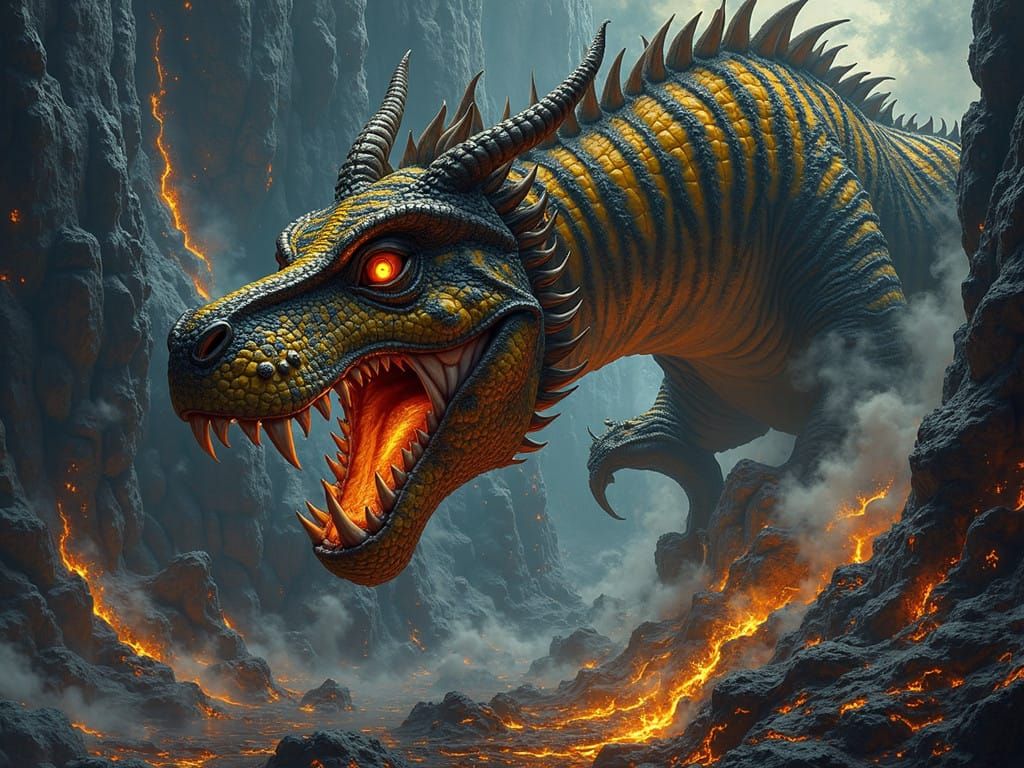 Divine Dragon Descends into Hellish Abyss with Demonic Hybri...