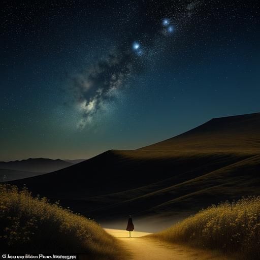 She walks in beauty, like the night
Of cloudless climes and starry skies;
And all that's best Which heaven to gaudy day ...