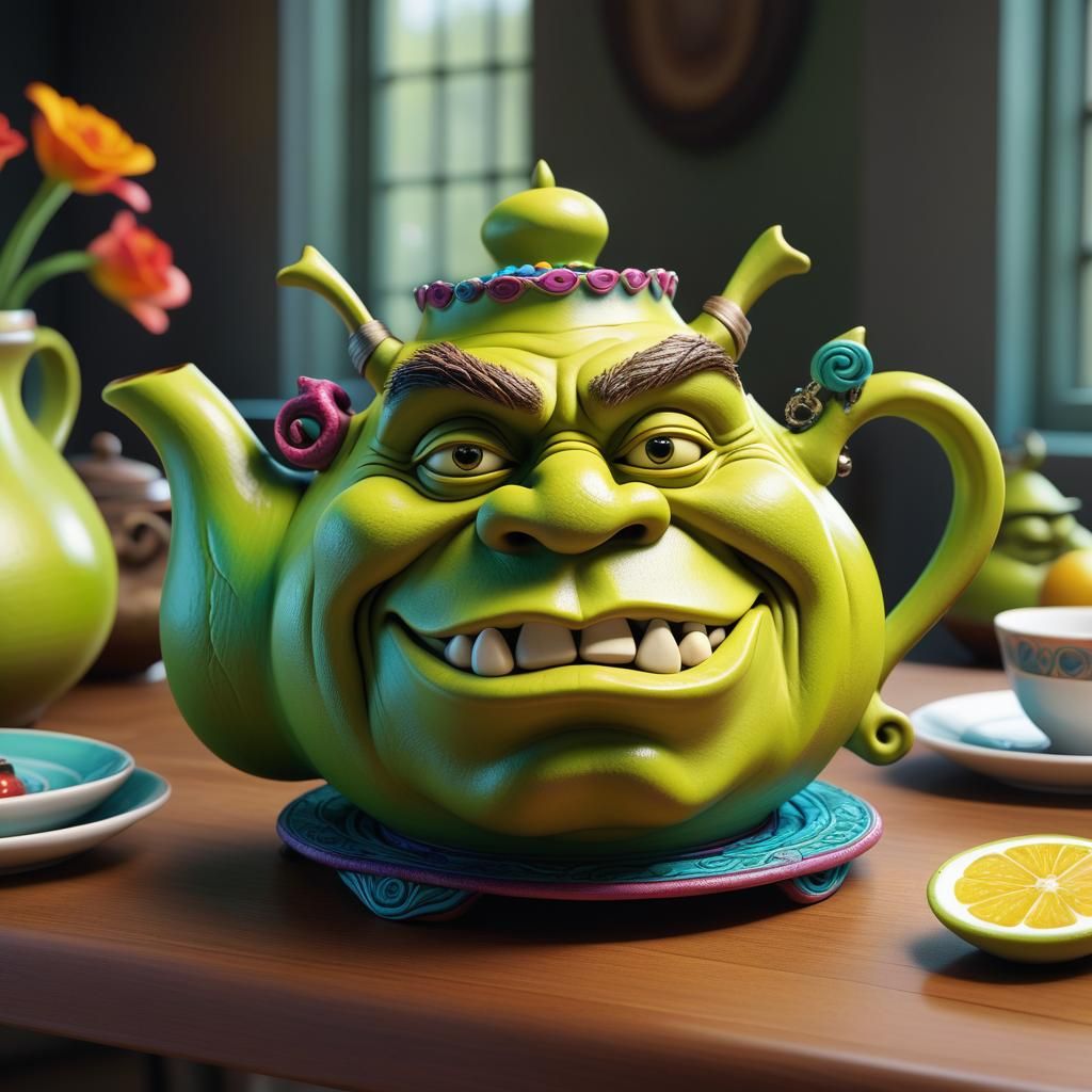 A Shrek Teapot