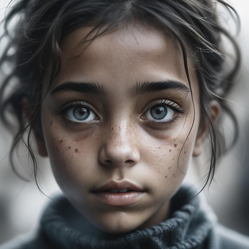 Silhouette Portrait of Girl Playing with Bokeh