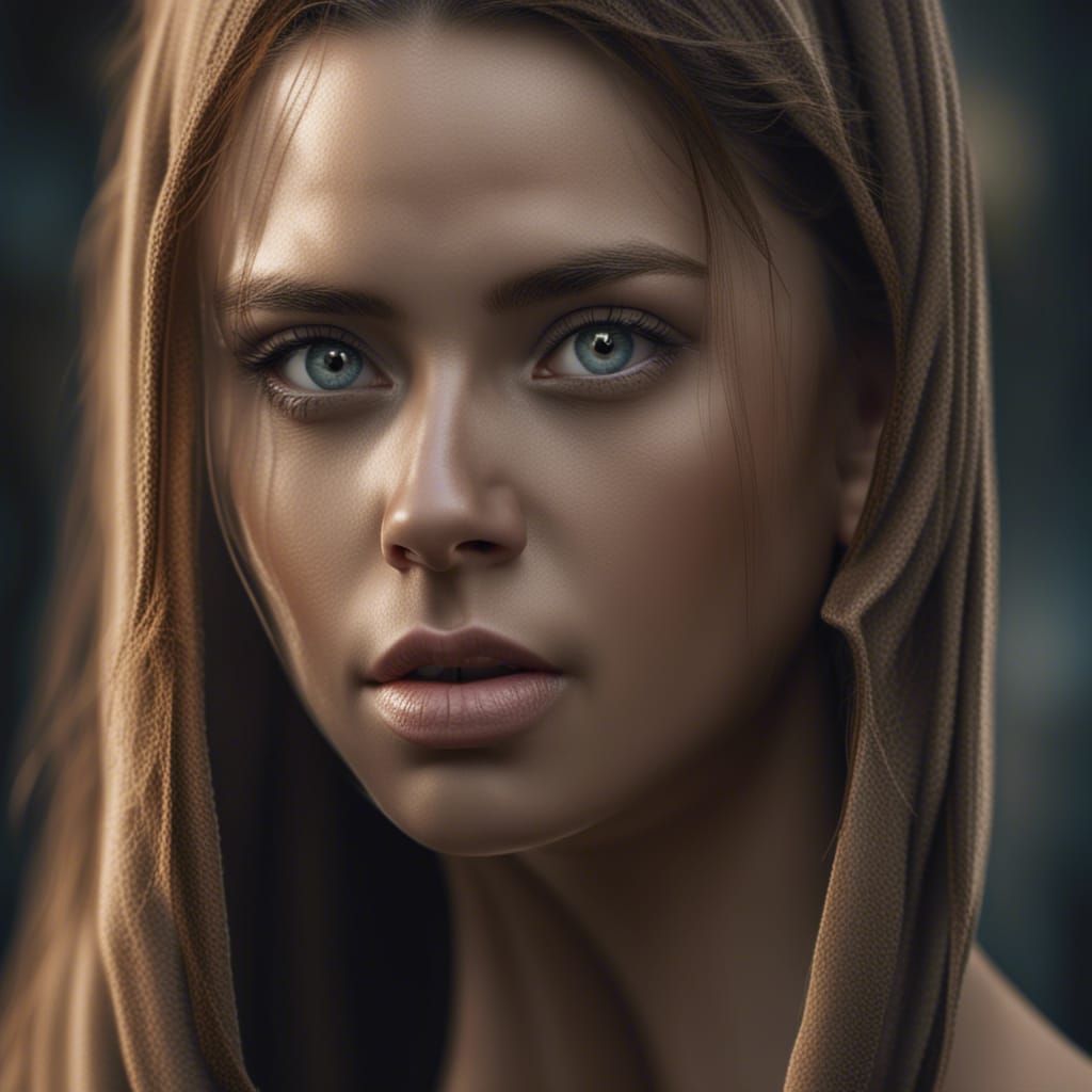 Detailed Portrait of an Ideal Female Face