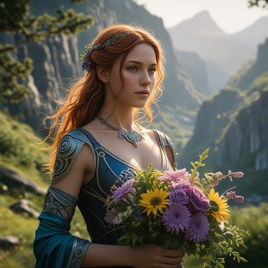 Whimsical Celtic Festival Bouquet in Enchanted Scottish Land...