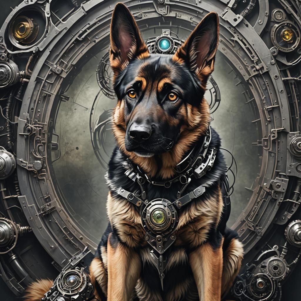 German Shepherd Cyborg
