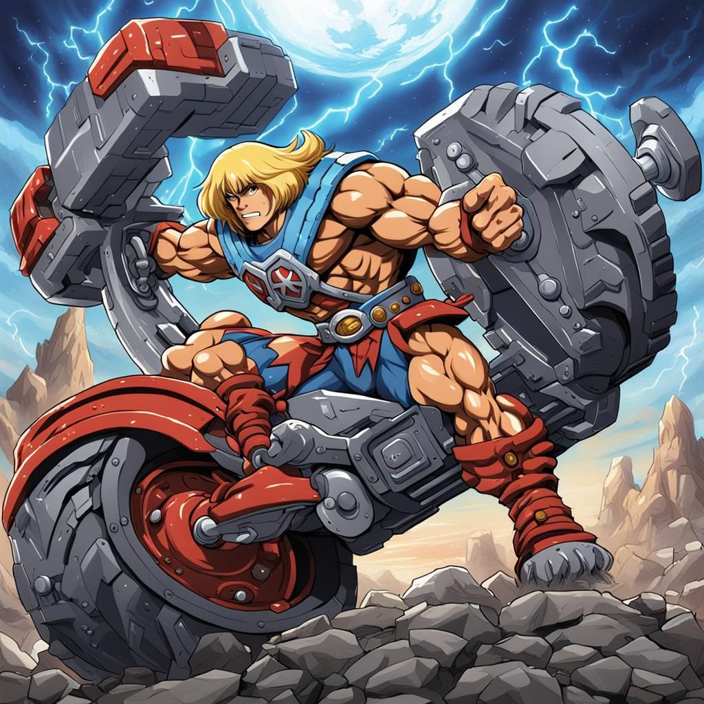He-Man in Wheelchair, Anime Style