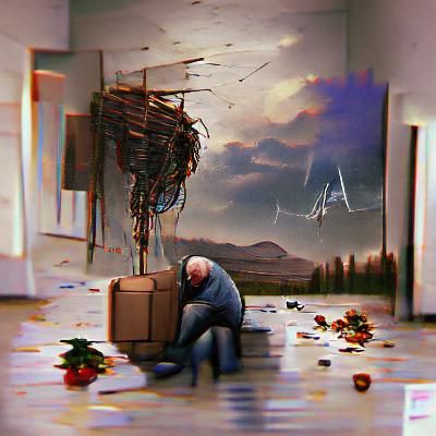 Sorrowful Man: A Digital Art Portrait