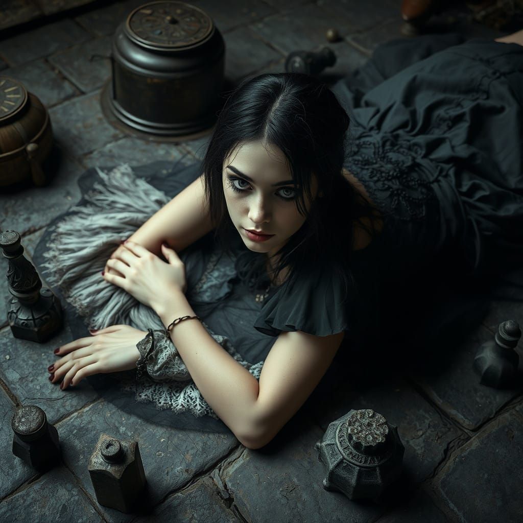 Gothic Beauty in Dark Victorian Splendor