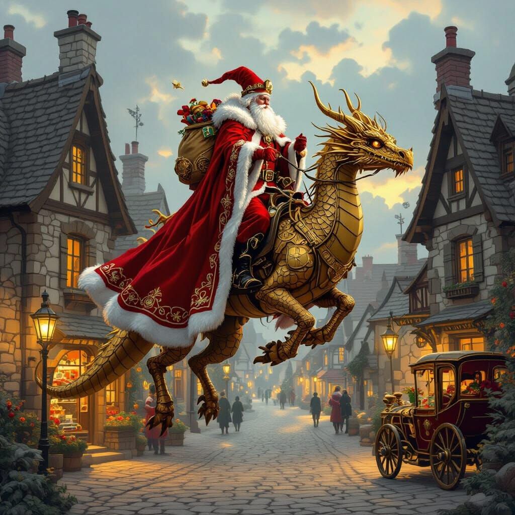 Steampunk St Nicholas Arrives on Dragon