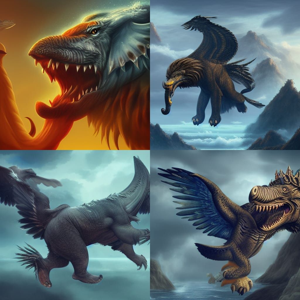 Fantastic Hybrid Creature Concept Art
