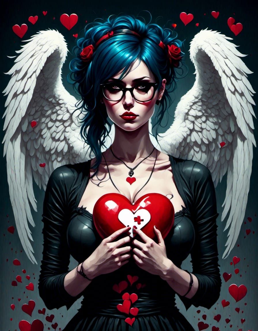 Depressed Emo Girl with Missing Puzzle Piece