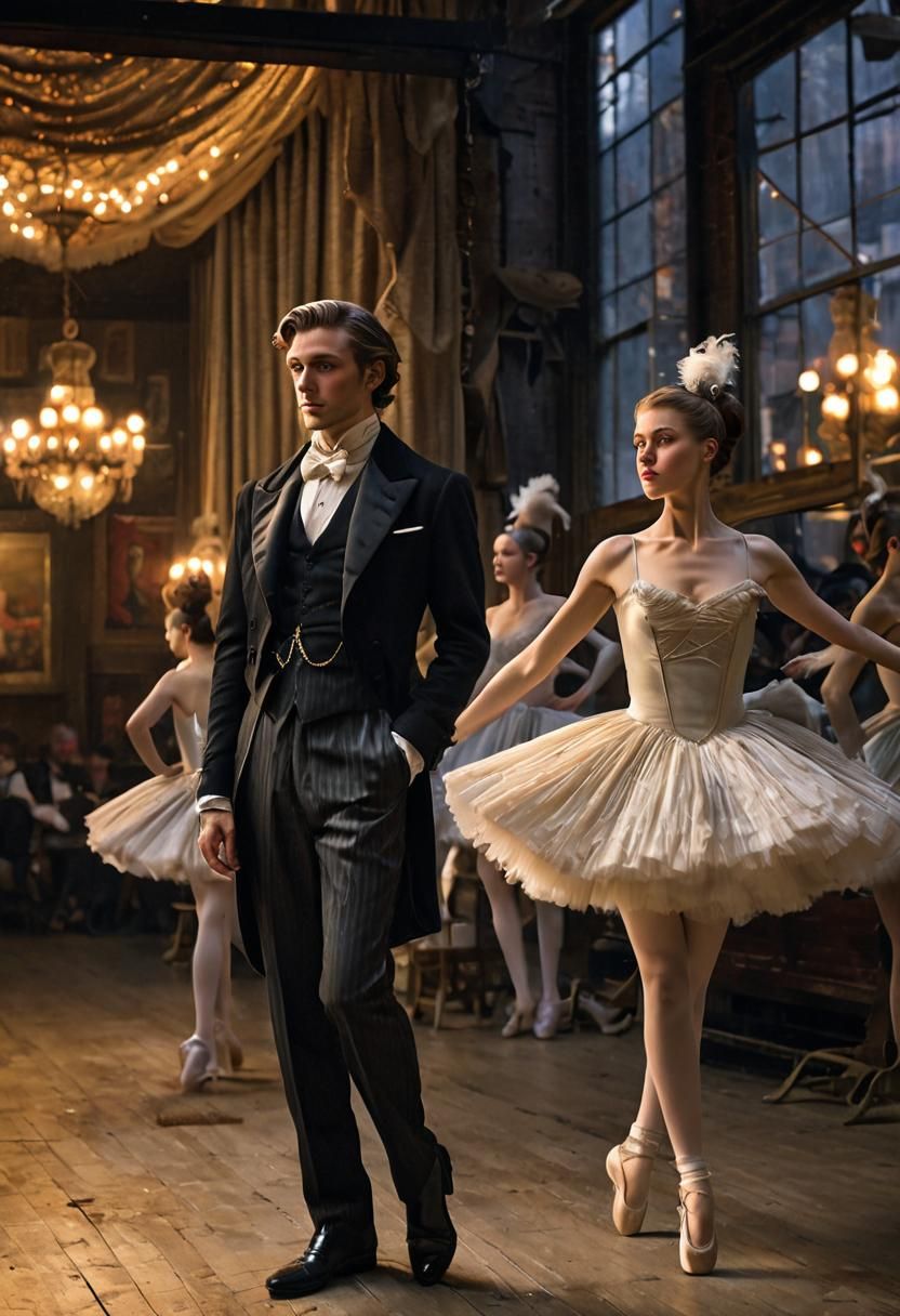 Ballerinas Backstage: A Degas-esque Ash Thorp Composition