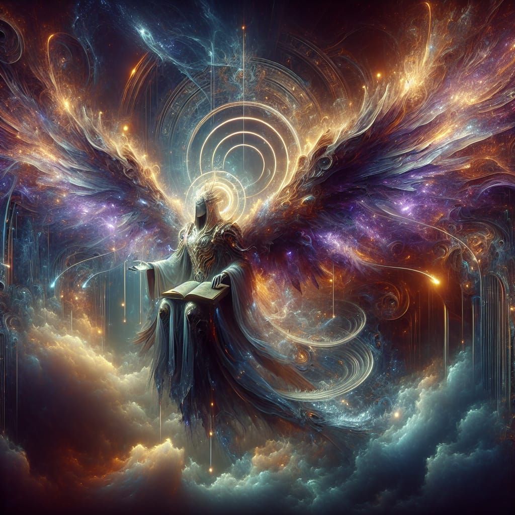 Archangel of Celestial Music: Fantasy Concept Art