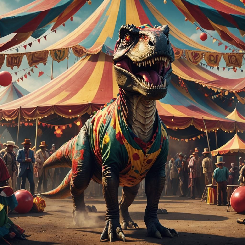 T-rex is a clown (epic style) 🤡🦖