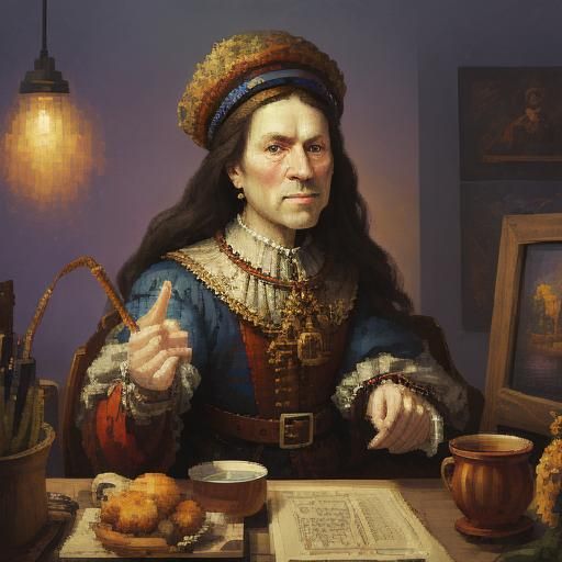 Pixelated Art Pixelized: A Digital Portrait