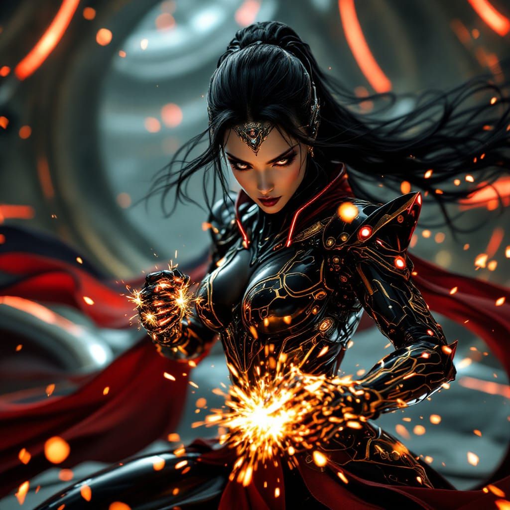 Android Empress in Fierce Combat