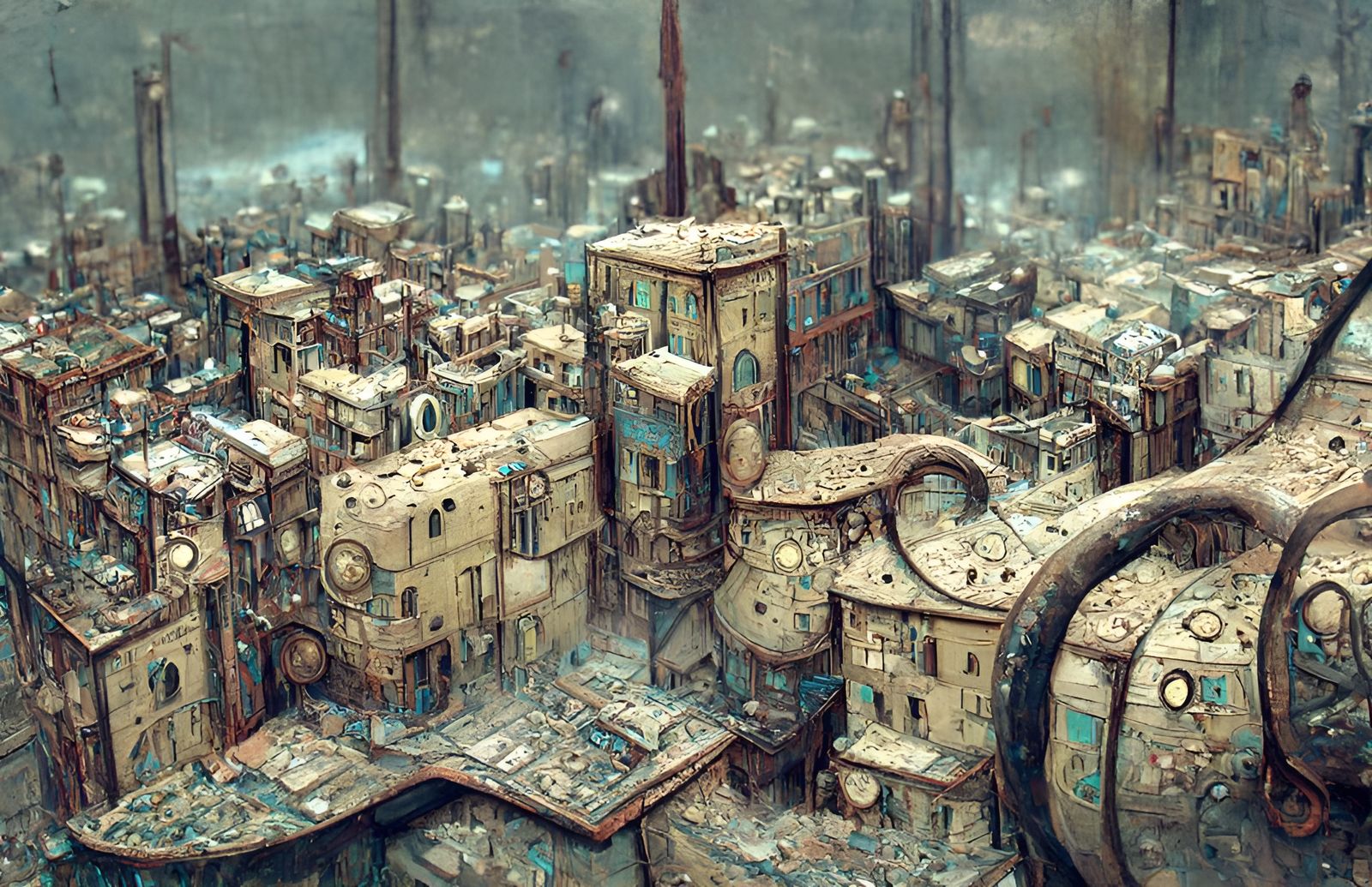 Steampunk King's Landing Panorama by Peter Gric