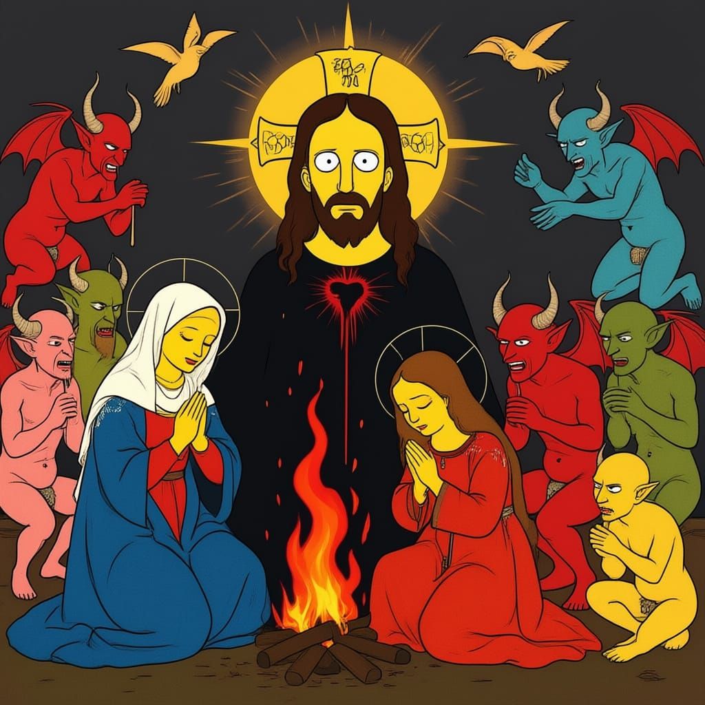 Hellish Triptych: Jesus, Demons, and the Damned