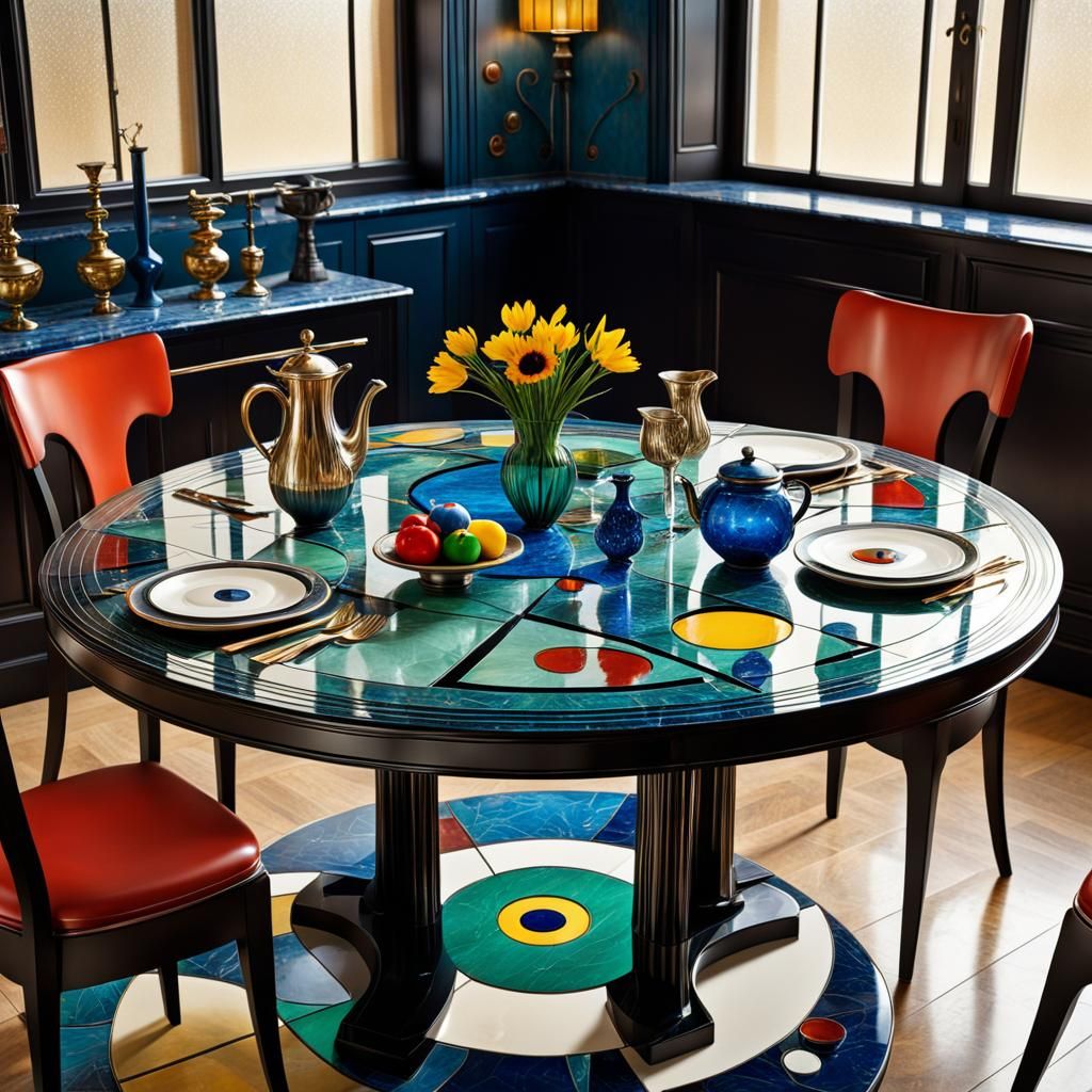 Colorful Kitchen Table, Miro, Bonnard, and Toulouse-Lautrec ...