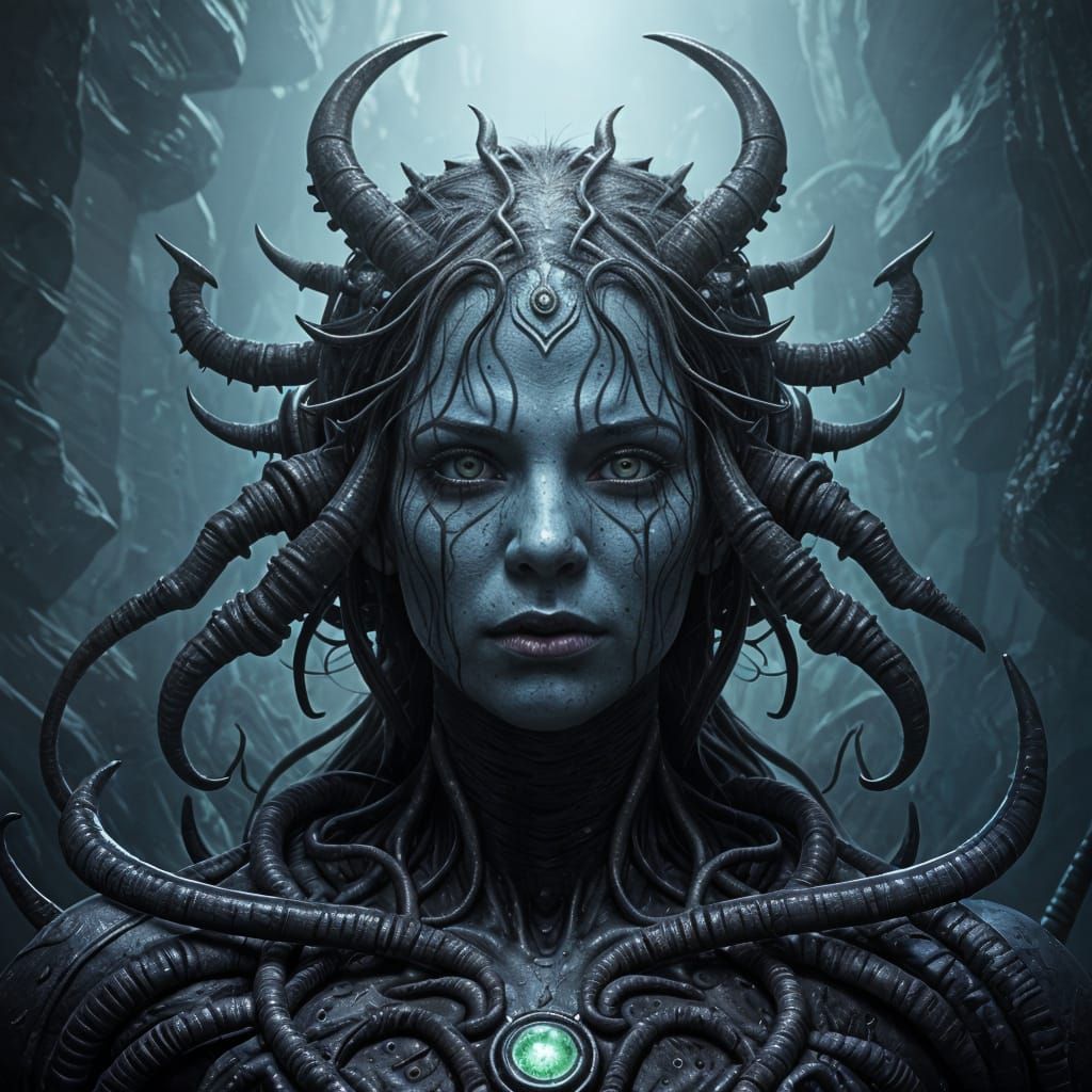 Surreal Entity Erupts in Triadic Hues