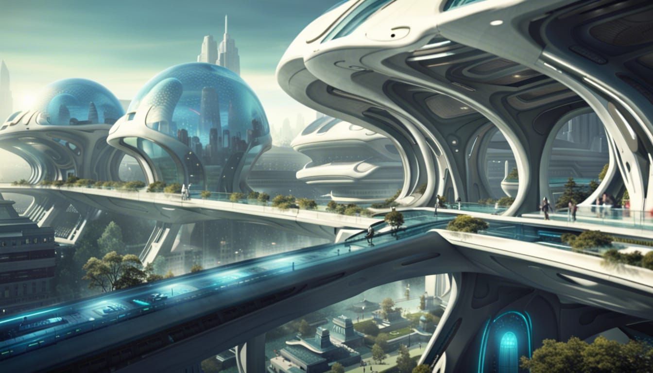 Futuristic Alien City on Earth, HD Photo