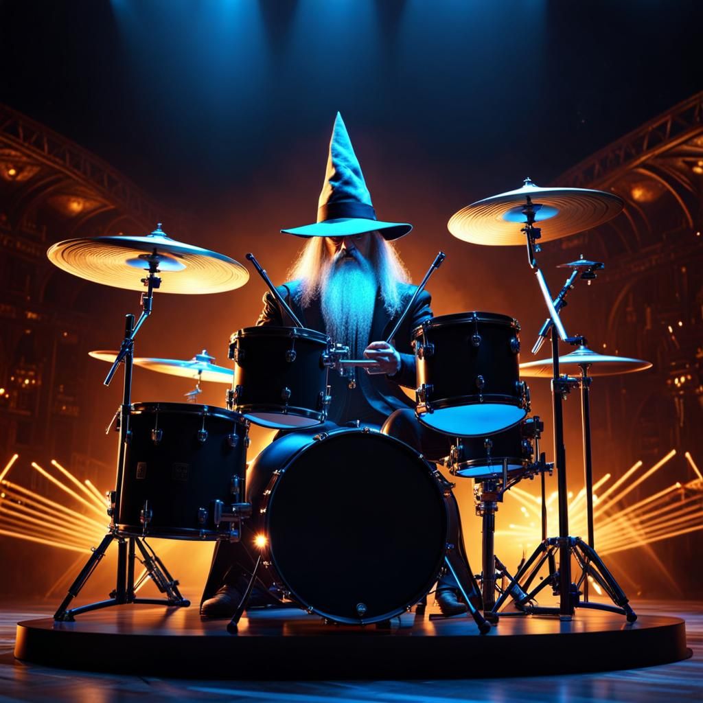Wizard Rock Drummer in a Magical Realm