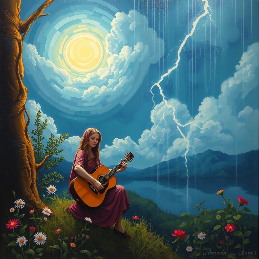 I looked out this morning and the sun was gone, Thunder only...