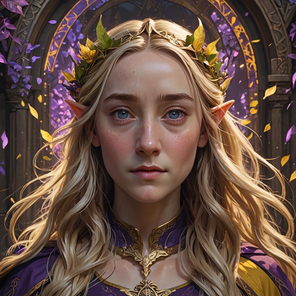 Saoirse Ronan as Fantasy Elf: Detailed Portrait