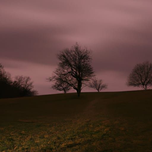 Minimalist Red Sky Abstract Composition