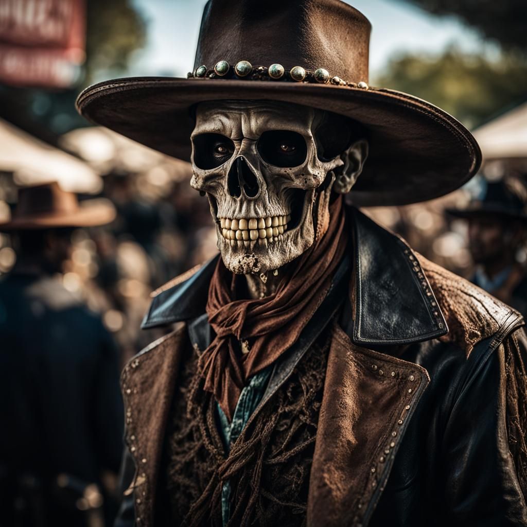 Undead Cowboy at Public Market, Detailed Texture