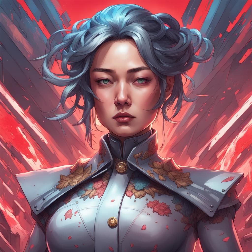 Cyber Waifu Mao Destroys White House: 8K Portrait