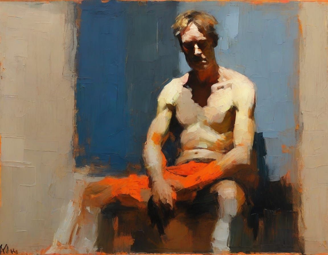 Vibrant Portrait in Expressive Oil