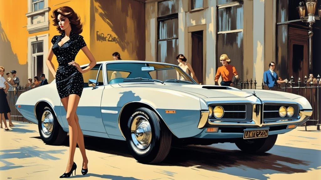 1960s Swinging London Style Fashion Illustration