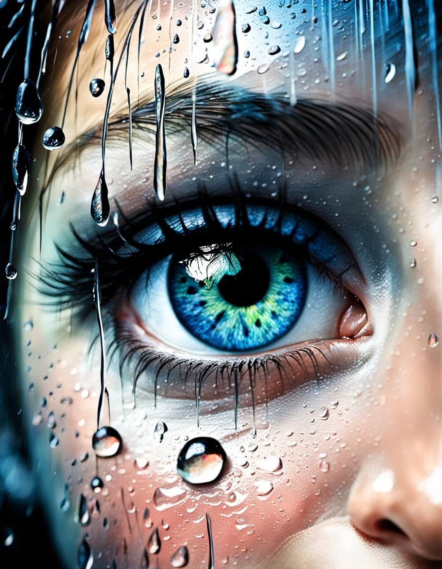 I always like walking in the rain, so no one can see me cryi...