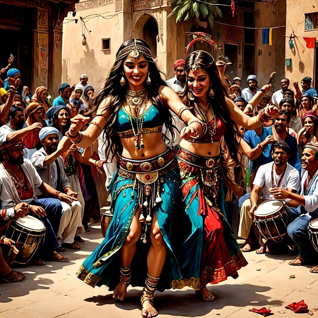 Captivating Belly Dancer in Motion