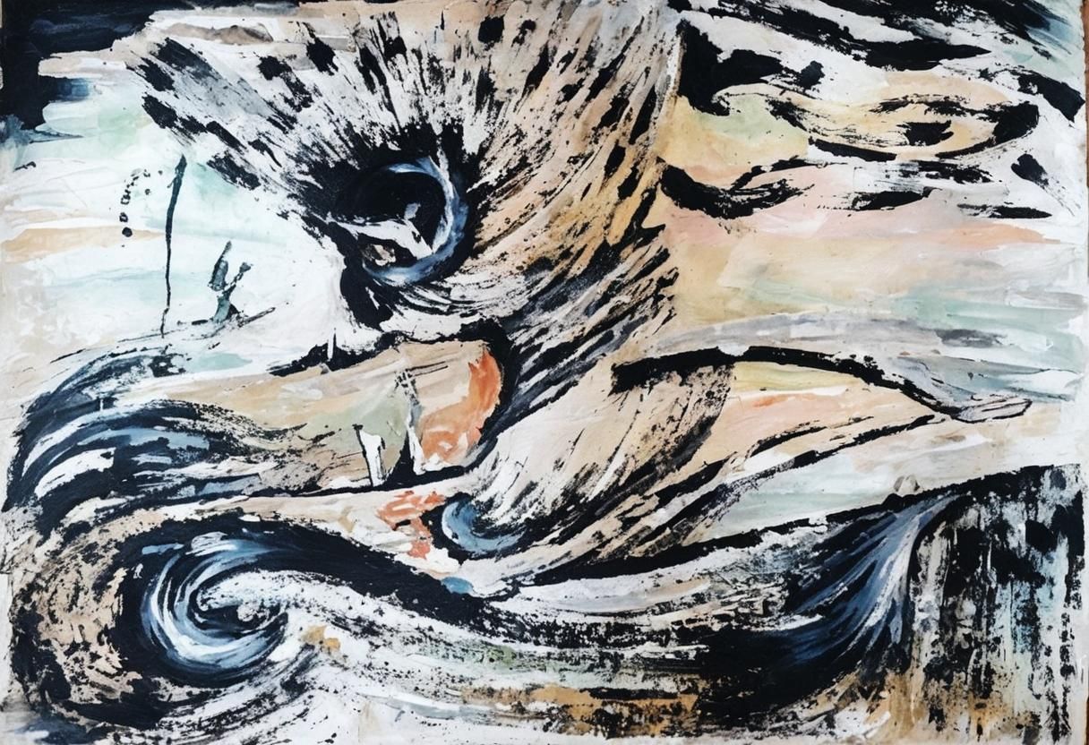 Dynamic Abstract Forms in Earth Tones, Geometric Fauvism