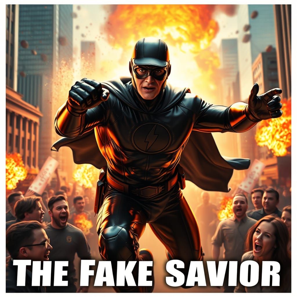 Superhero Saves City From Alien Invasion