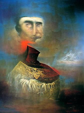 Simón Bolivar in Beksiński Style