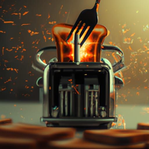 Toaster Fire: A Digital Matte Painting