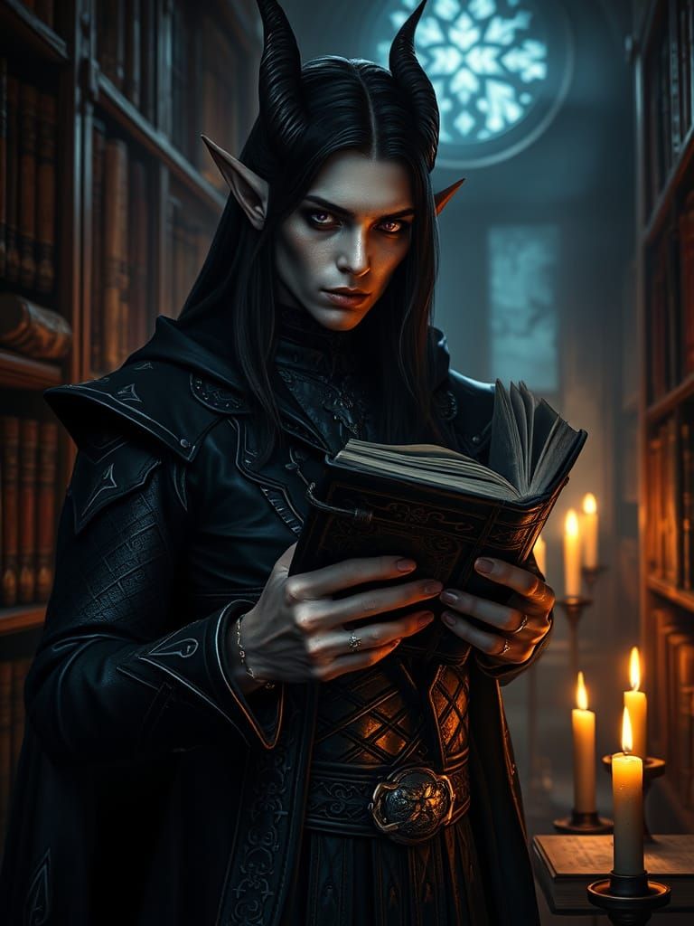 Dark Elf Warlock in Mystic Shadows