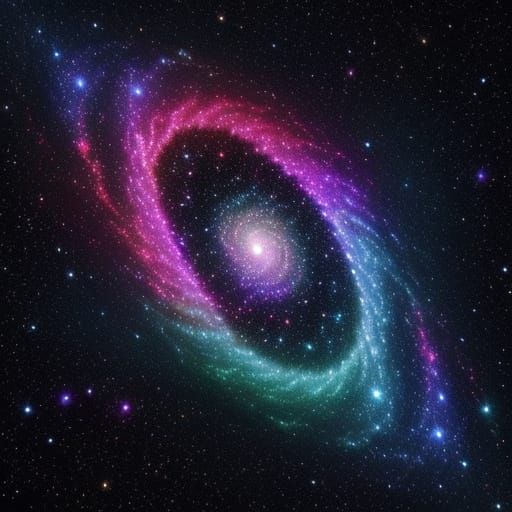 Man of Binary Code in Cosmic Nebula