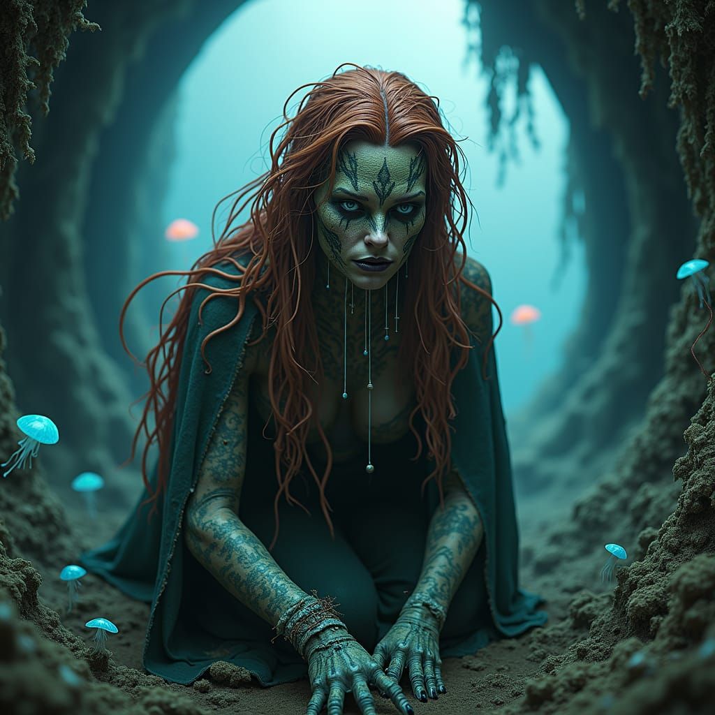 Ethereal Sea Hag Emerges in Fantasy Concept Art