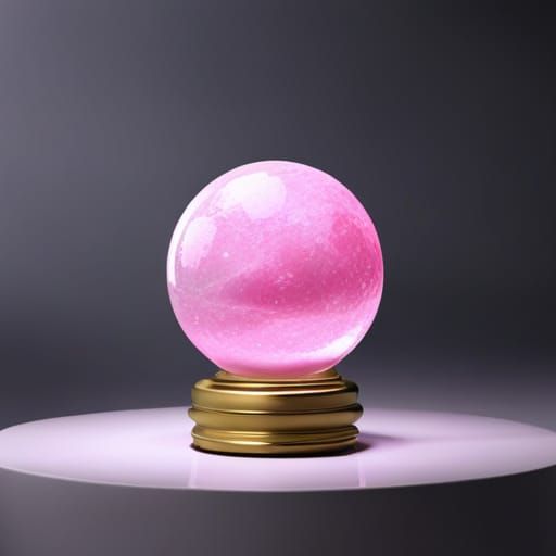 Rose quartz crystal ball for tratak gazing.